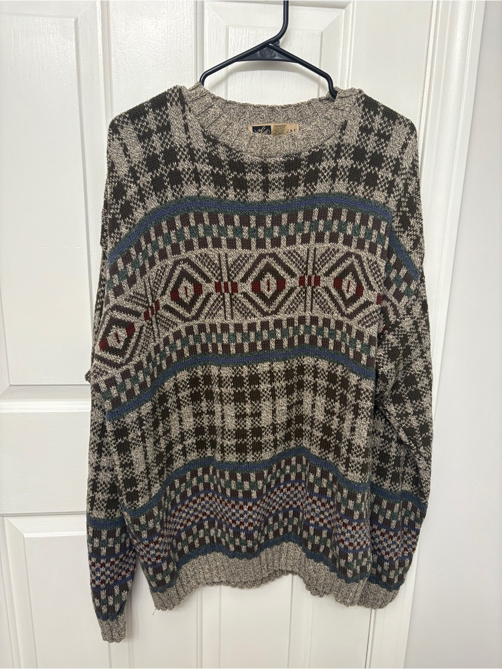 Vintage 90s Crewneck Oversized Grandpa Sweater